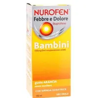 Nurofen Febbre E Dolore Bambini 100 mg/5ml Gusto Arancia Senza Zucchero 150 ml