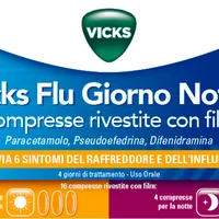 Vicks Flu Giorno e Notte 12 Compresse Giorno + 4 Compresse Notte