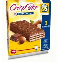 Schar Crisp Barr Wafers Senza Glutine Con Nocciole Riso Soffiato e Cioccolato al Latte 3x35 g