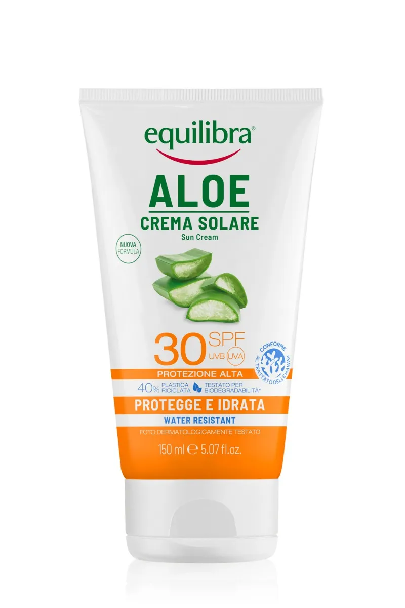 Equilibra Crema Solare Aloe Spf 30 150 ml Protezione Solare