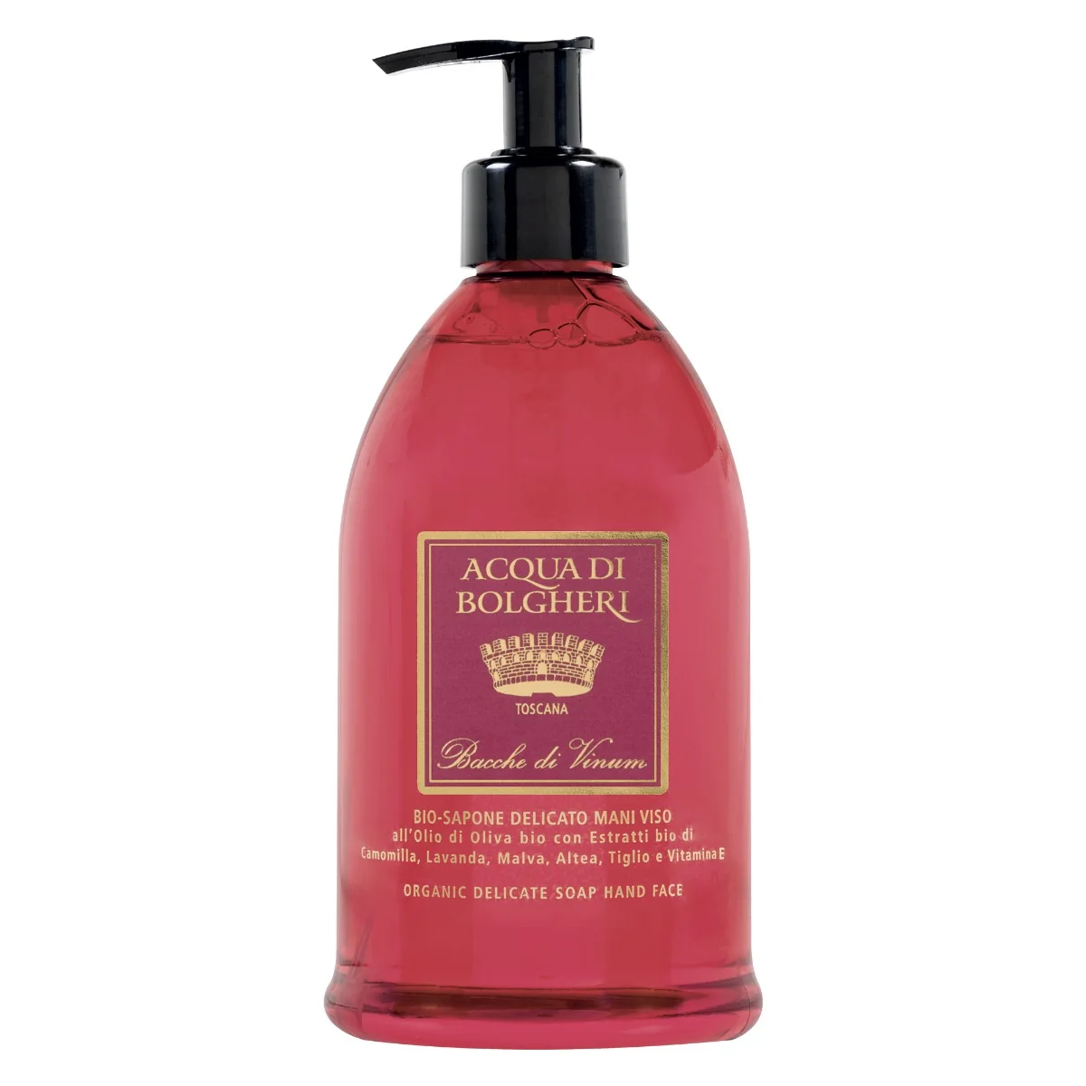 Acqua Di Bolgheri Sapone Delicato Bio Bacche Di Vinum 500 Ml