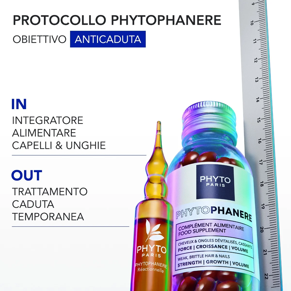 Phyto Phytophanere 180 Capsule Integratore Alimentare per Capelli e Unghie