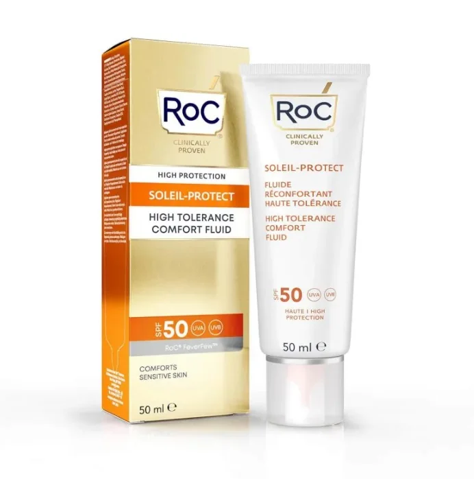 RoC Fluido Solare Viso Elevata Tollerabilità  SPF50 50 ml Formulazione Ipoallergenica