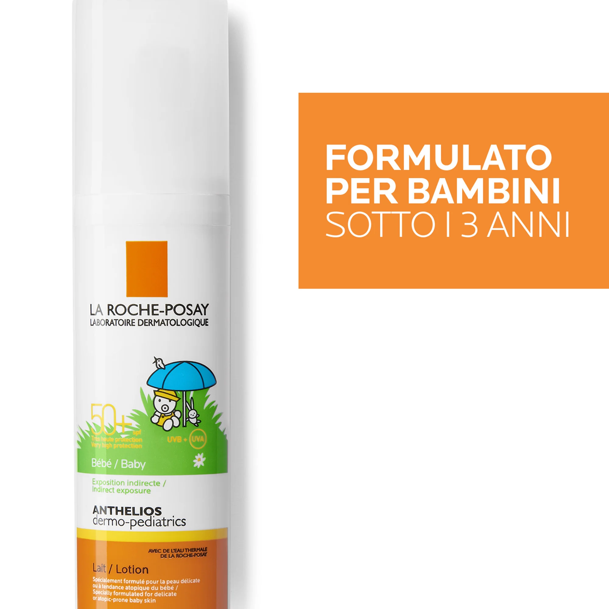 La Roche Posay Anthelios Latte Protettivo Bebè SPF50+, 50 Ml Protezione solare per neonati