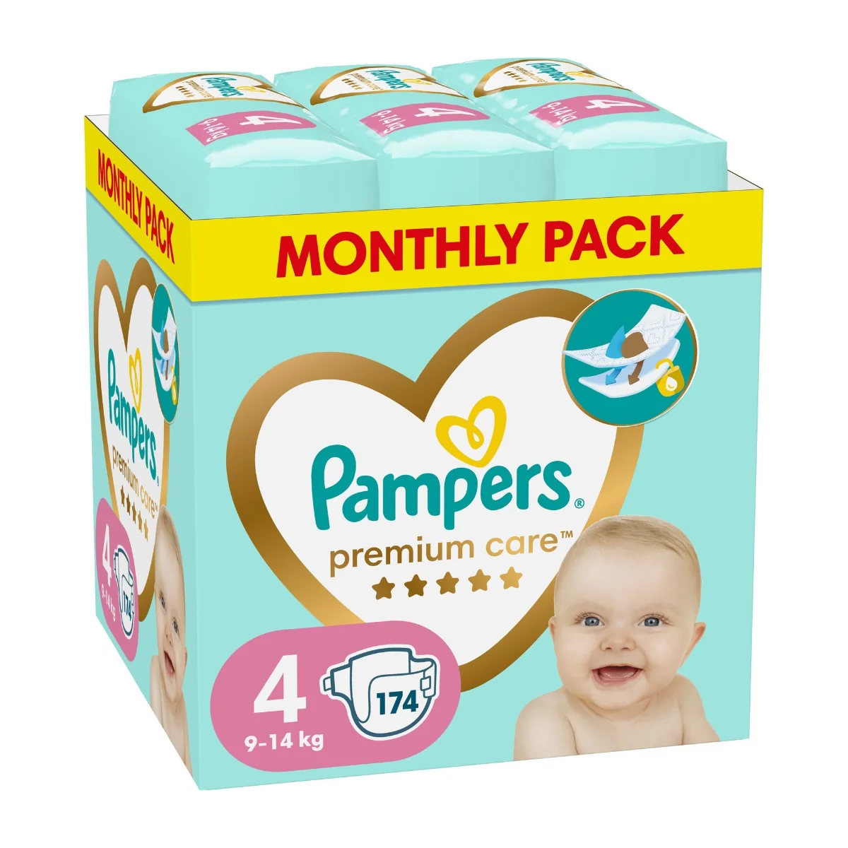 Pampers Premium Care 4 X 174 9-14 Kg