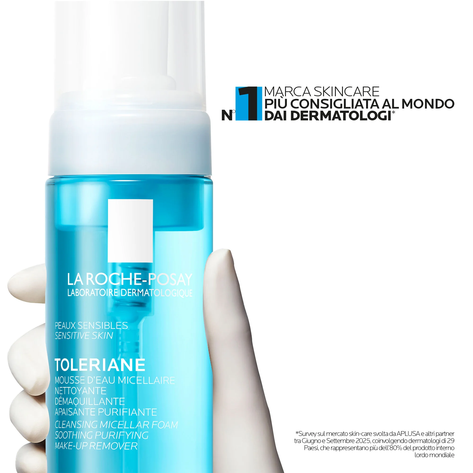 La Roche Posay Toleriane Mousse d'Acqua Micellare 150 Ml Pelle sensibile