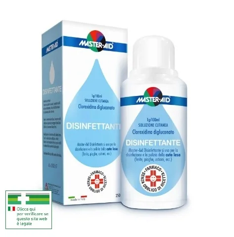 Master Aid Soluzione Disinfettante 250 ml Clorexidina Digluconato