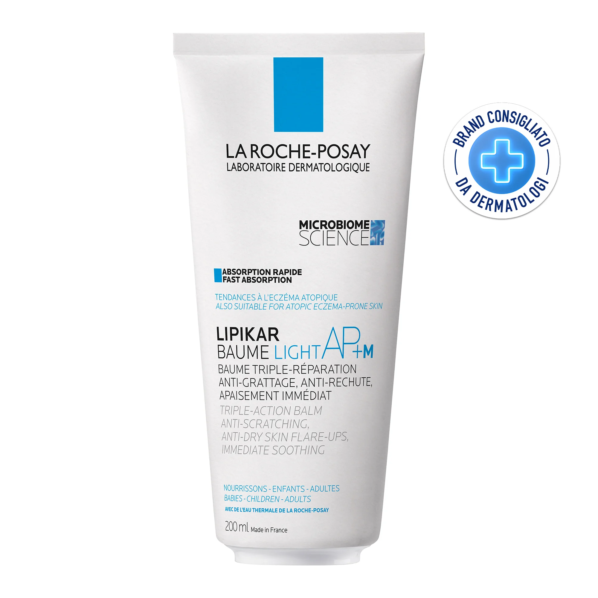 La Roche Posay Lipikar Baume AP+M Light 200 Ml Idratante Corpo, Leggero