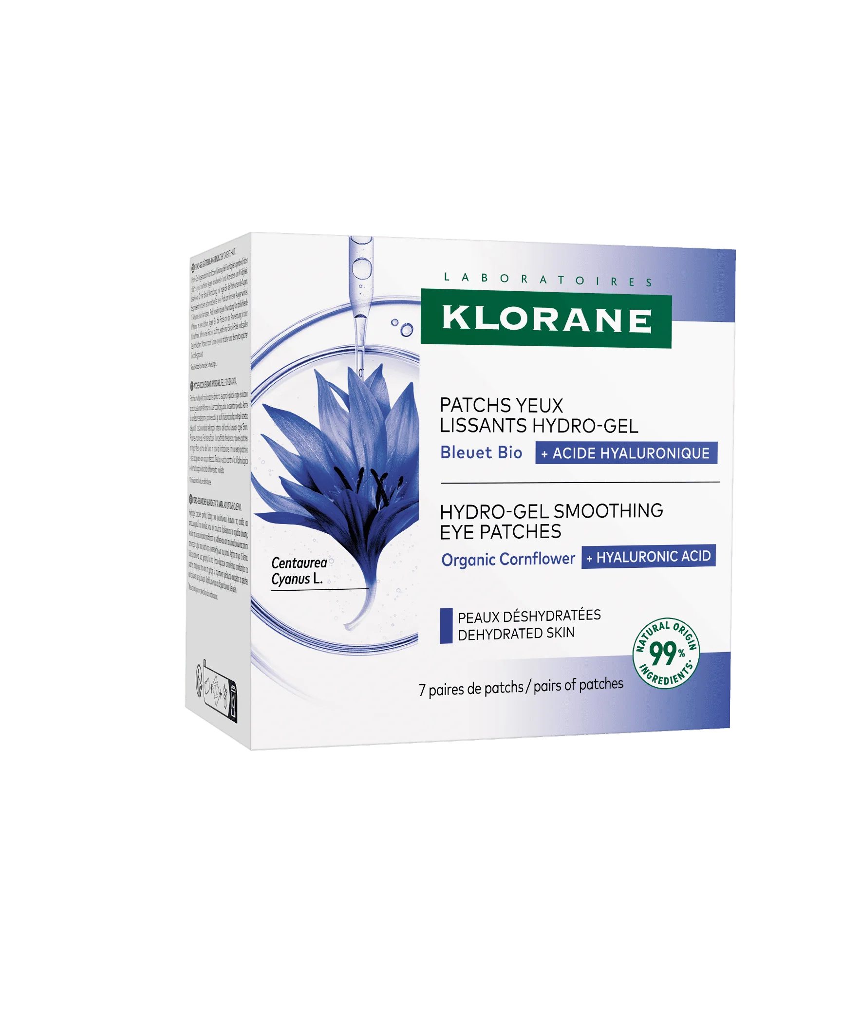 Klorane Bleuet Patch Occhi Lev Hydro-Gel 7 Pezzi Da 2 Patch