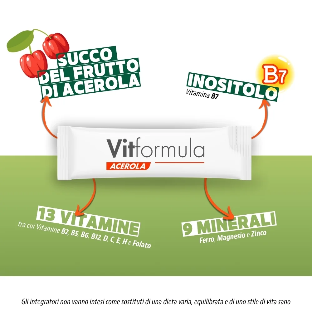 Vitformula Acerola 30 Stick 2 G Senza Glutine