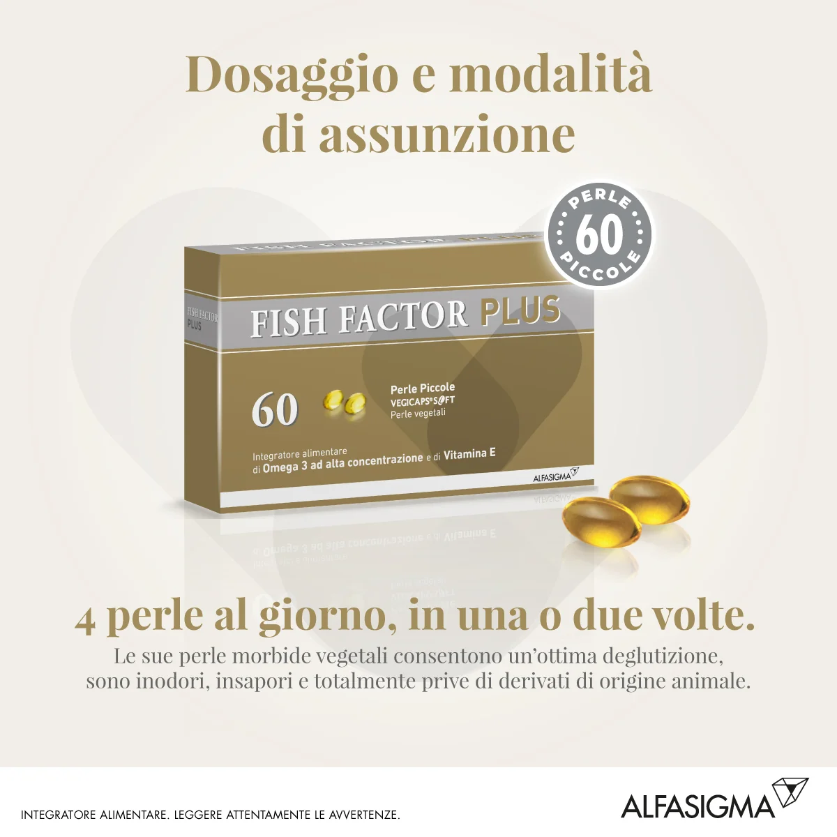 Fish Factor Plus 60 Perle Piccole Metabolismo dei Lipidi