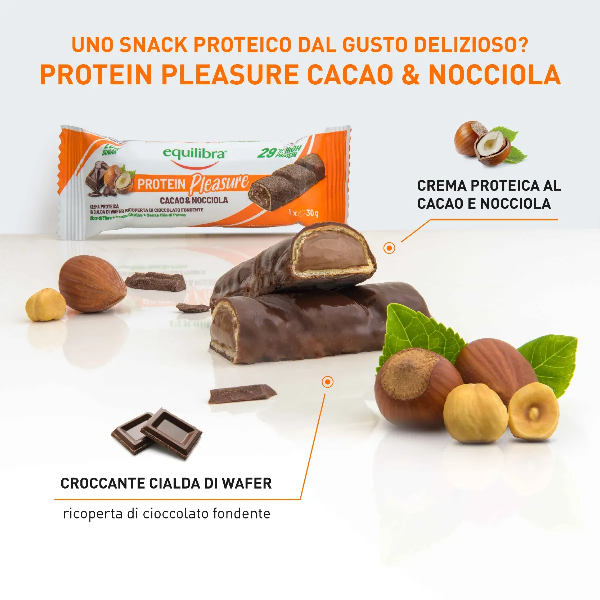 Equilibra Crock Cacao&Nocciola 30 G Spuntino Proteico