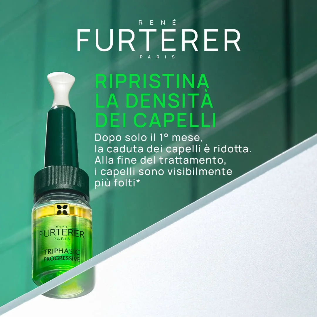 René Furterer Triphasic Progressive Trattamento Progressivo Contro la Caduta dei Capelli 8 Unità Anticaduta