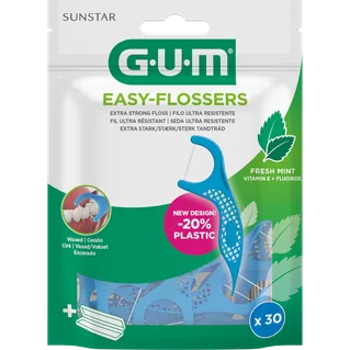 Gum Easy Flossers Forcella 30 Pezzi Filo Interdentale
