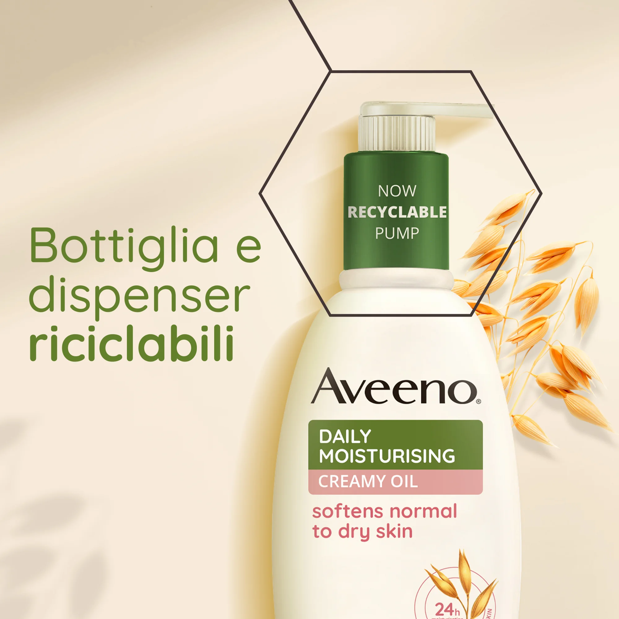 Aveeno Daily Moisturizing Crema Olio 300 ml Olio-crema idratante per pelli da normali a secche