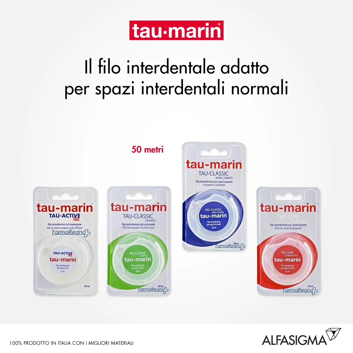 Tau-marin Tau Classic Filo Interdentale Non Cerato 50 m Pulizia e freschezza