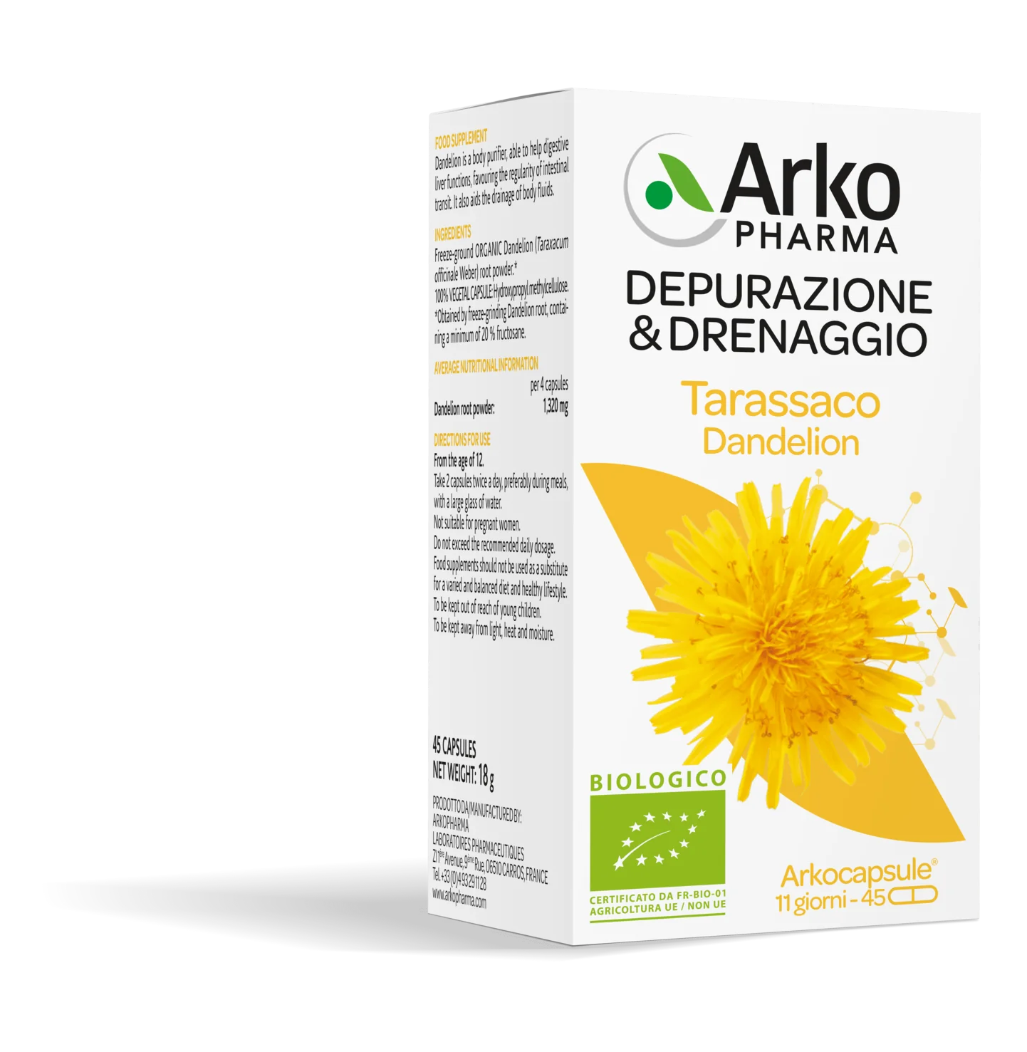 Arkopharma Tarassaco 45 Capsule Depurativo