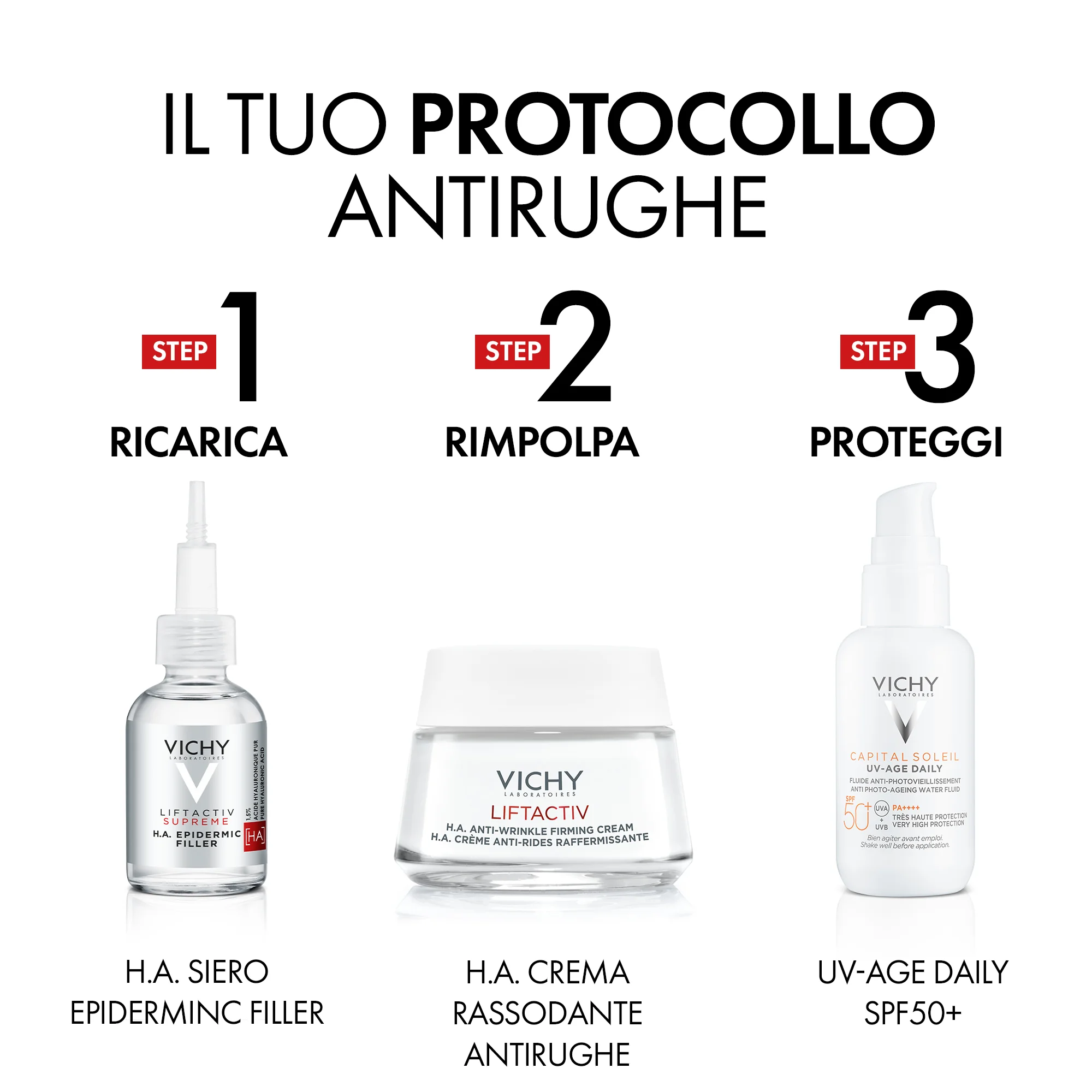 Vichy Liftactiv H.A. Crema Giorno 50 Ml Rassodante Anti-rughe Pelle Normale e Mista
