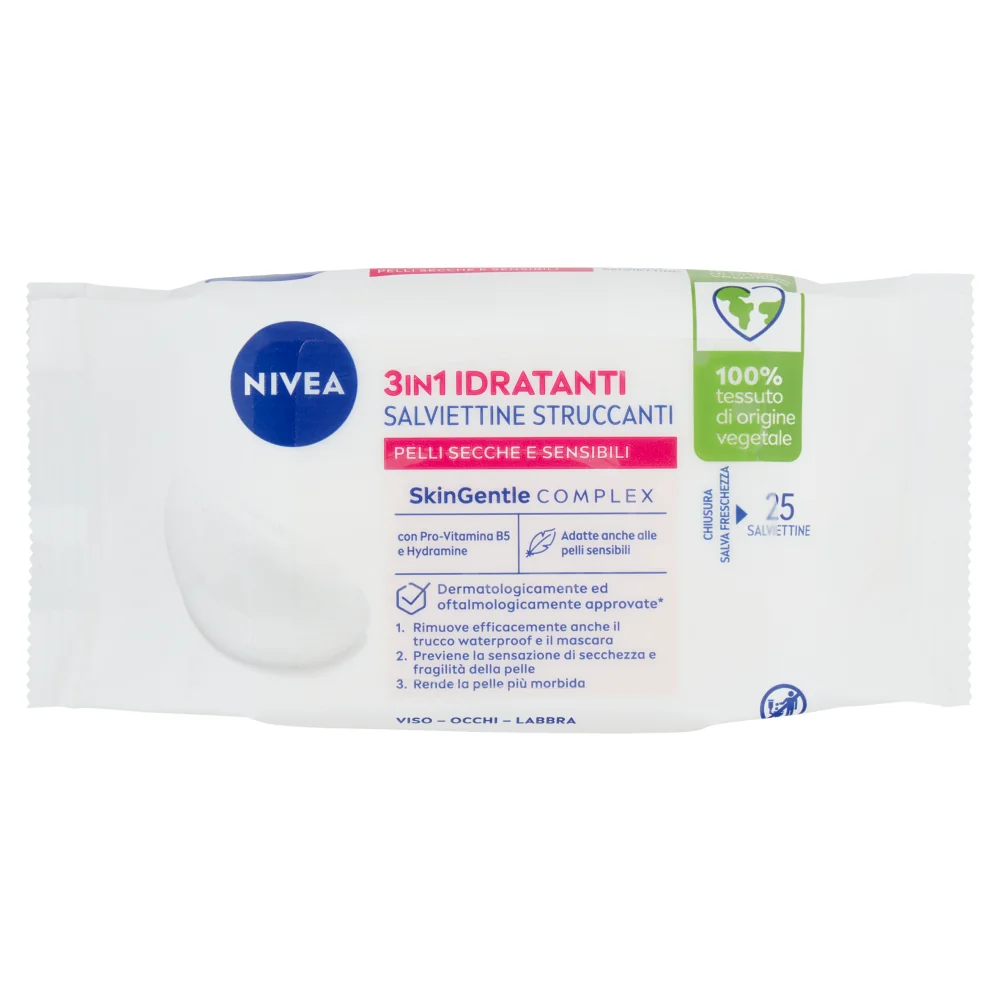 Nivea Salviette Struccanti Pelli Secche e Sensibili