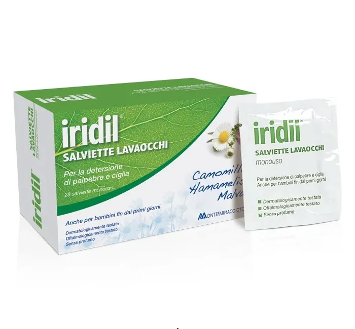 Iridil Salviette Lavaocchi 28 Pezzi Salviette Detergenti