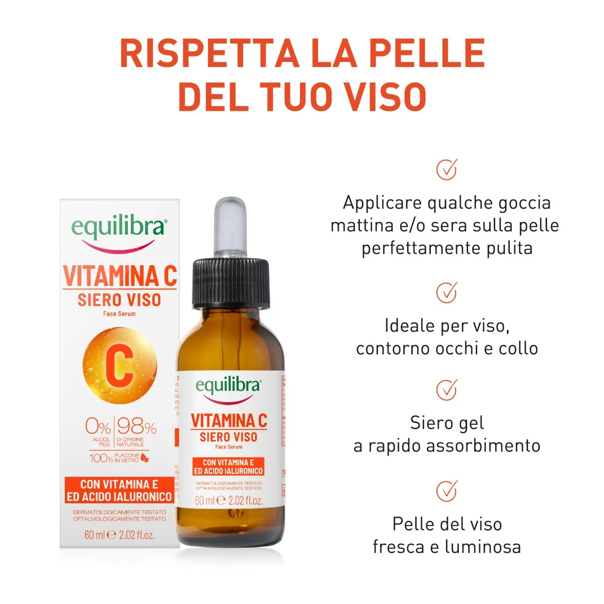 Equilibra Viso Siero Vitamina C Acido Ascorbico