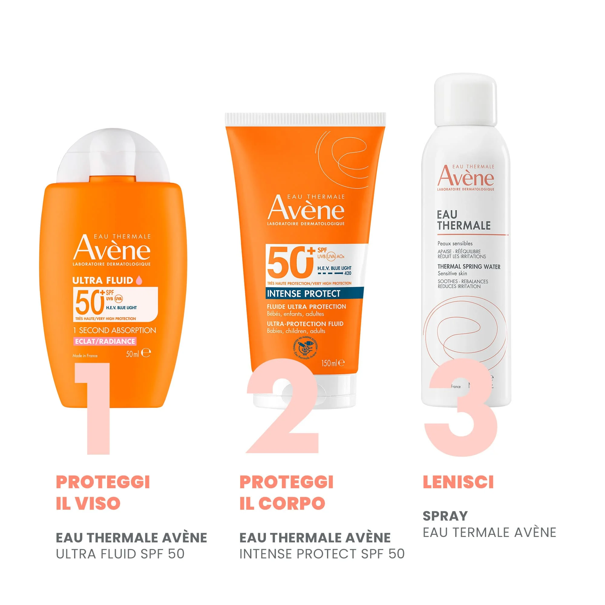 Avene Solare Ultra Fluid Luminosità SPF50+ 50 ml Pelle Sensibile