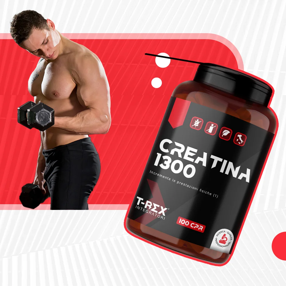 T-Rex Creatina 1300 100Cpr Esercizi Brevi e Intensi