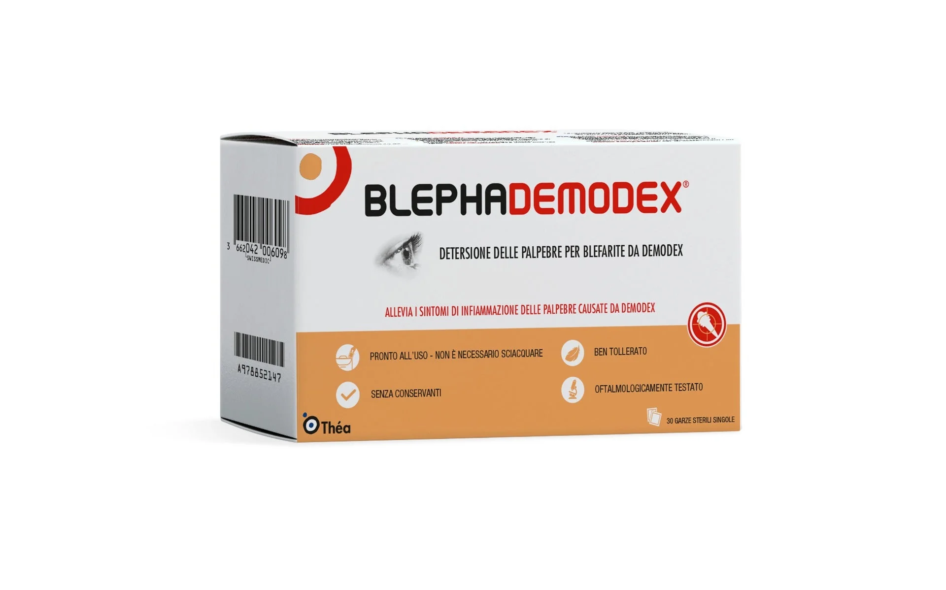 Thea Farma Blephademodex Garze per Palpebre 30 Pezzi