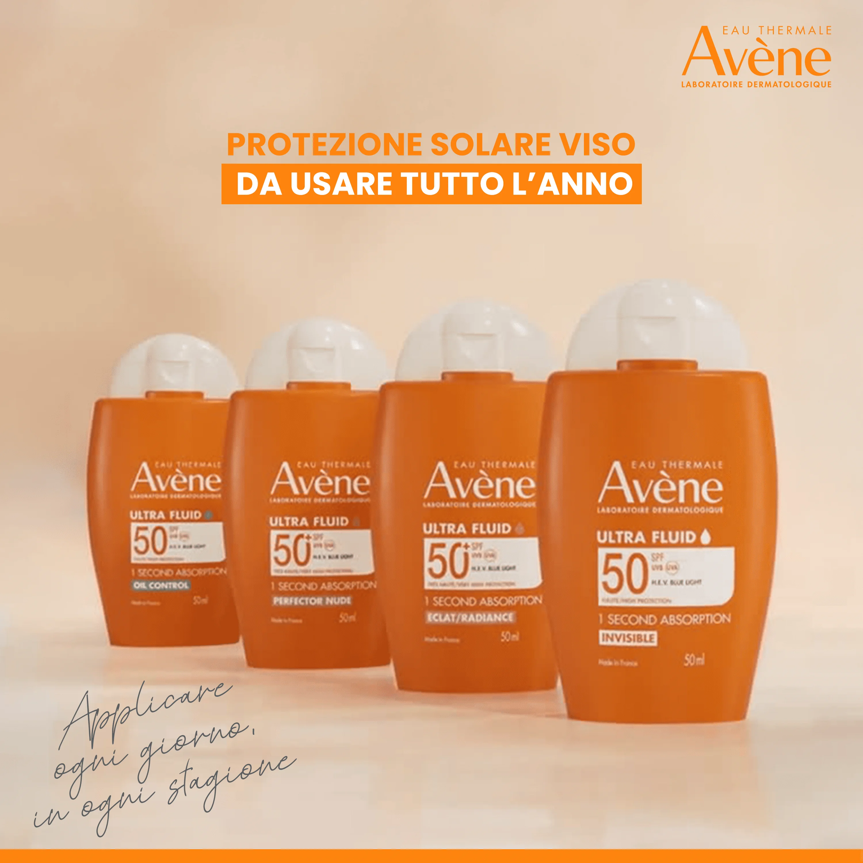 Eau Thermale Avène Ultra Fluid Perfezionatore Protezione molto alta Spf50+ 50 ml Pelle Normale