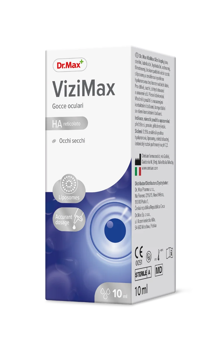 Dr. Max Vizimax Gocce Oculari 10Ml Per Occhi Secchi, Irritati e Affaticati