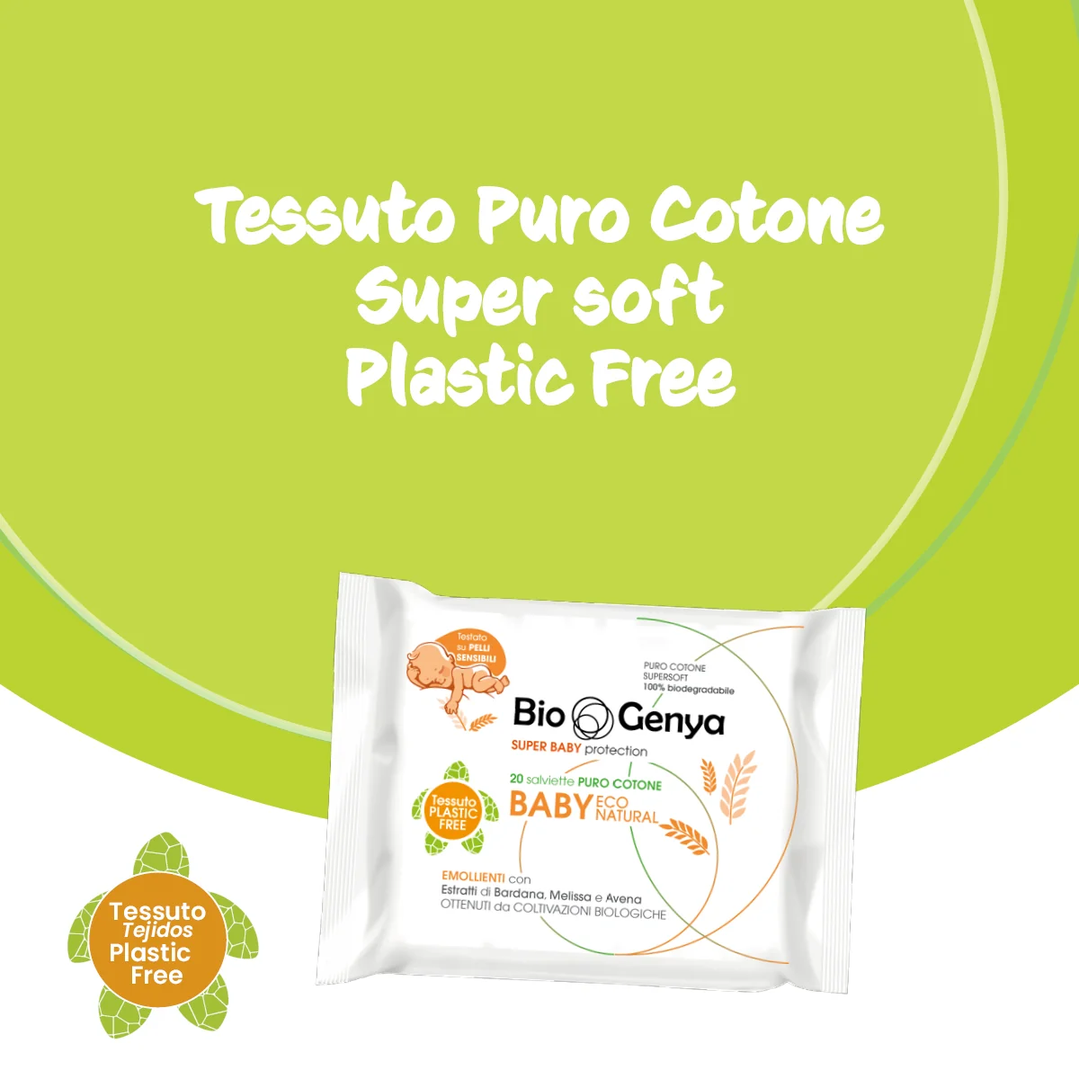 Biogenya Salviette Baby Eco Natural 20 Pezzi