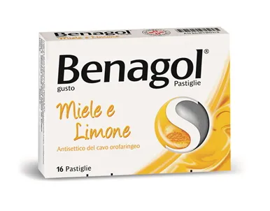 Benagol Miele e Limone 16 Pastiglie - Disinfettante del Cavo Orale