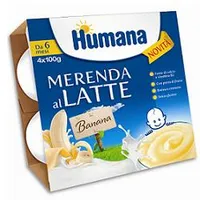 Humana Merenda al Latte Gusto Banana 4x100 g