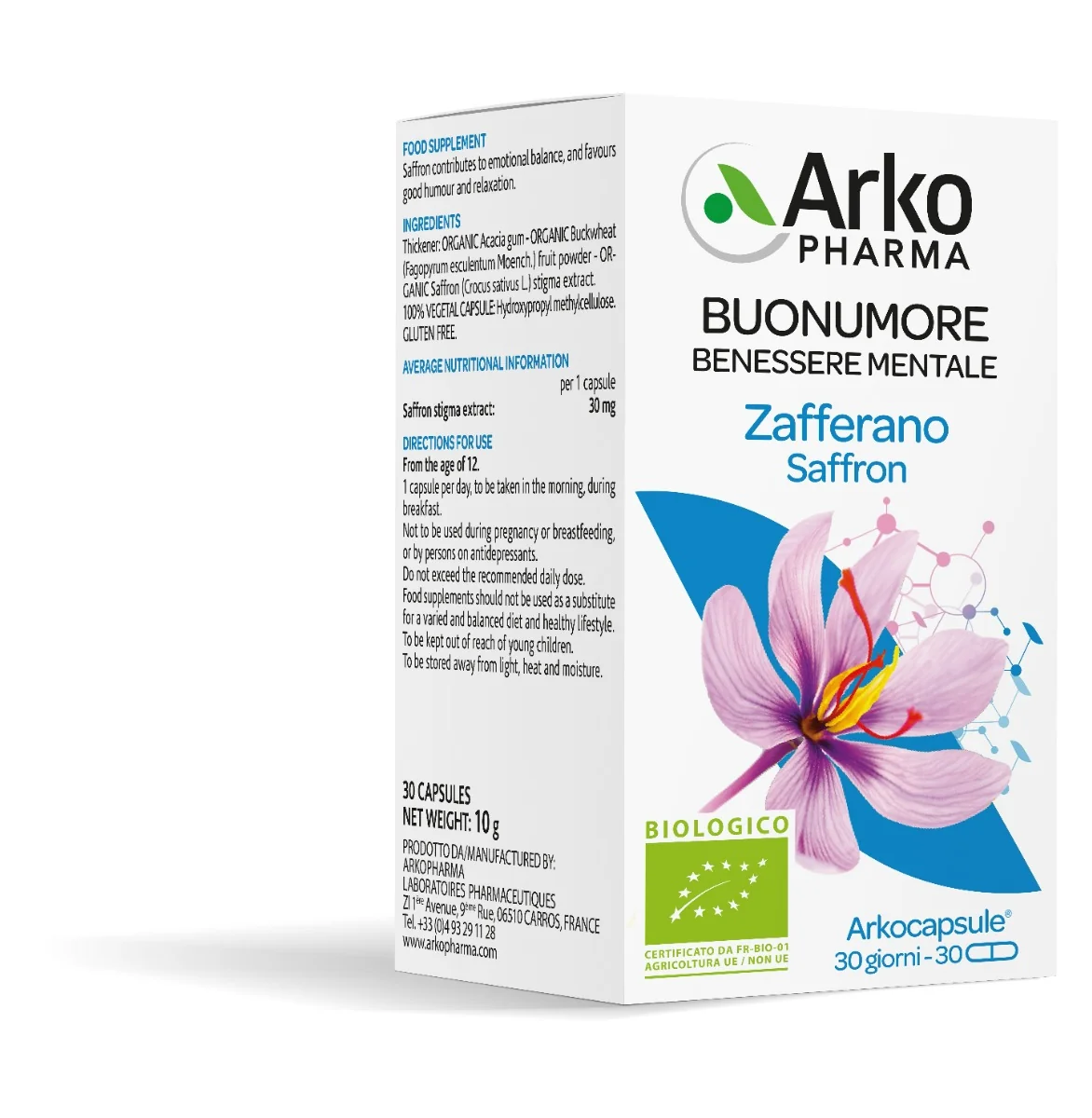 Arkopharma Arkocapsule Zafferano 30 capsule Integratore per Umore