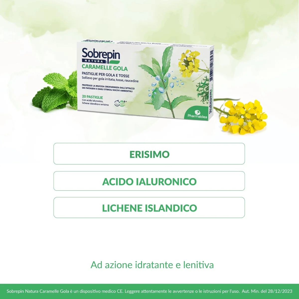 Sobrepin Natura Gola Caramelle Menta per Gola Irritata