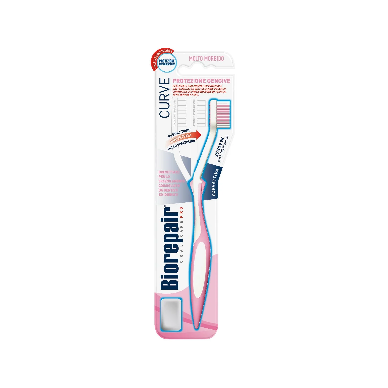 Biorepair CURVE Spazzolino Protezione Gengive Curvatura brevettata