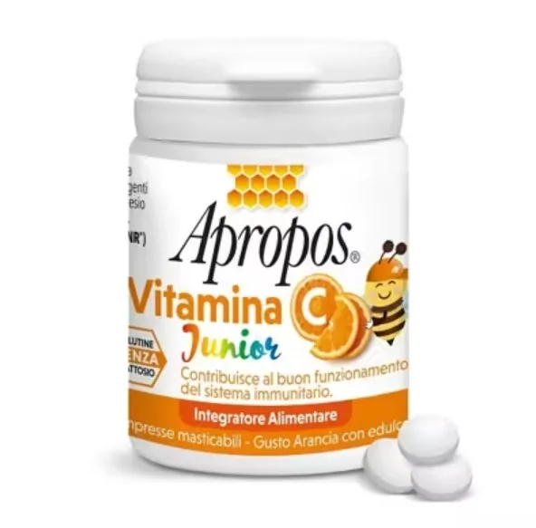 Apropos Vitamina C Junior 30 Compresse Masticabili Sistema Immunitario