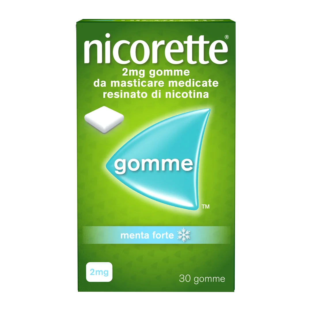 Nicorette 2 mg Gusto Menta 30 Gomme Masticabili Nicotina