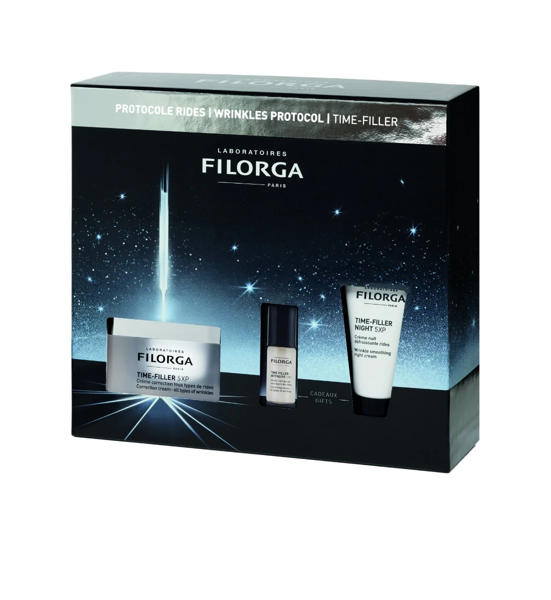 Filorga Xmas Coffret Time Filler 5Xp 2025 TIME-FILLER 5XP CREMA - 50ml + TIME-FILLER INTENSIVE 5XP - 5ml + TIME FILLER NIGHT 5XP - 15ml