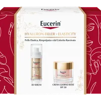 Eucerin Hyaluron-Filler Elasticity 3D Siero Anti-age Viso +  Crema Giorno Rosé spf30