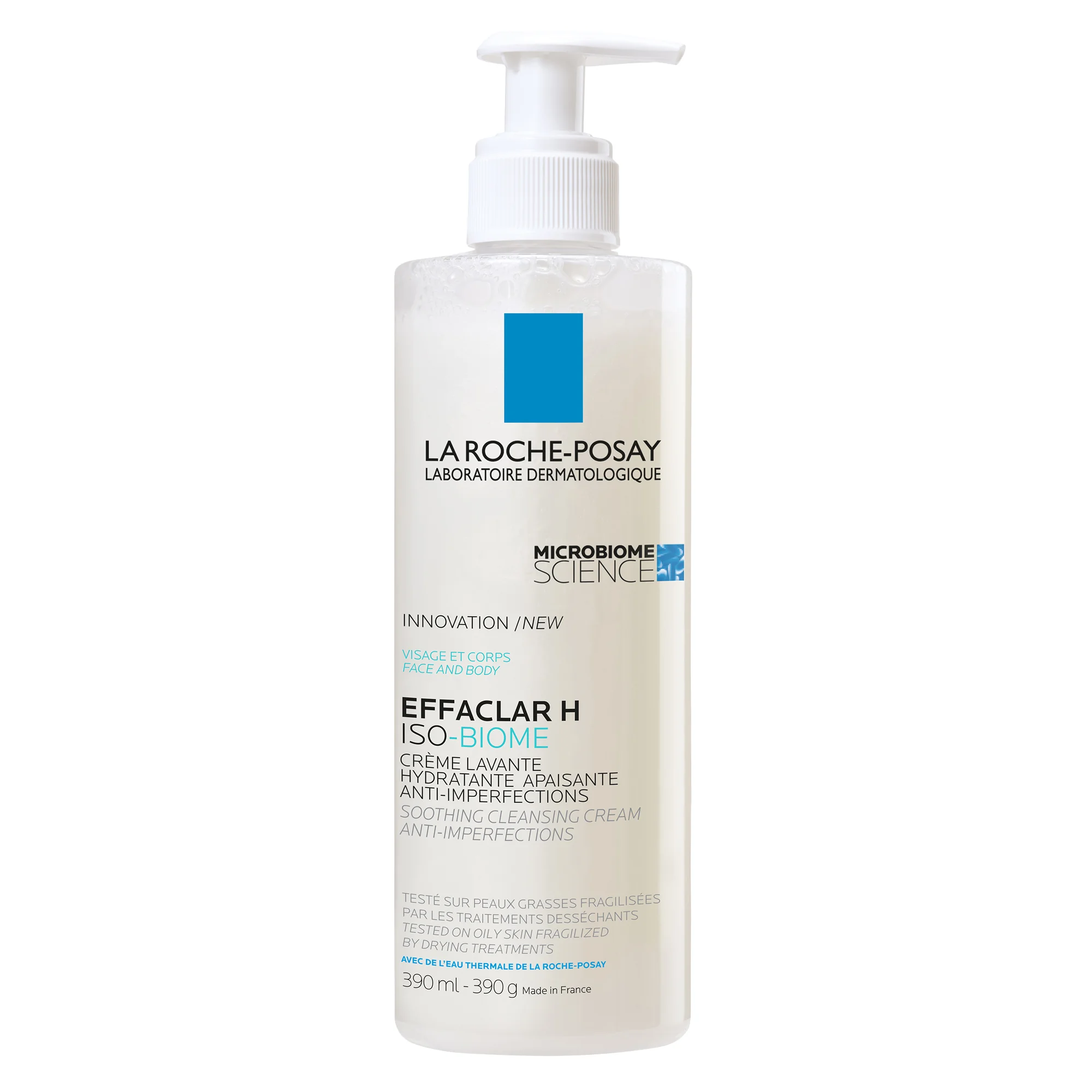 La Roche Posay Effaclar H Iso Biome Crema Lavante 400 ml Detergente Viso Pelle Grassa A Tendenza Acneica