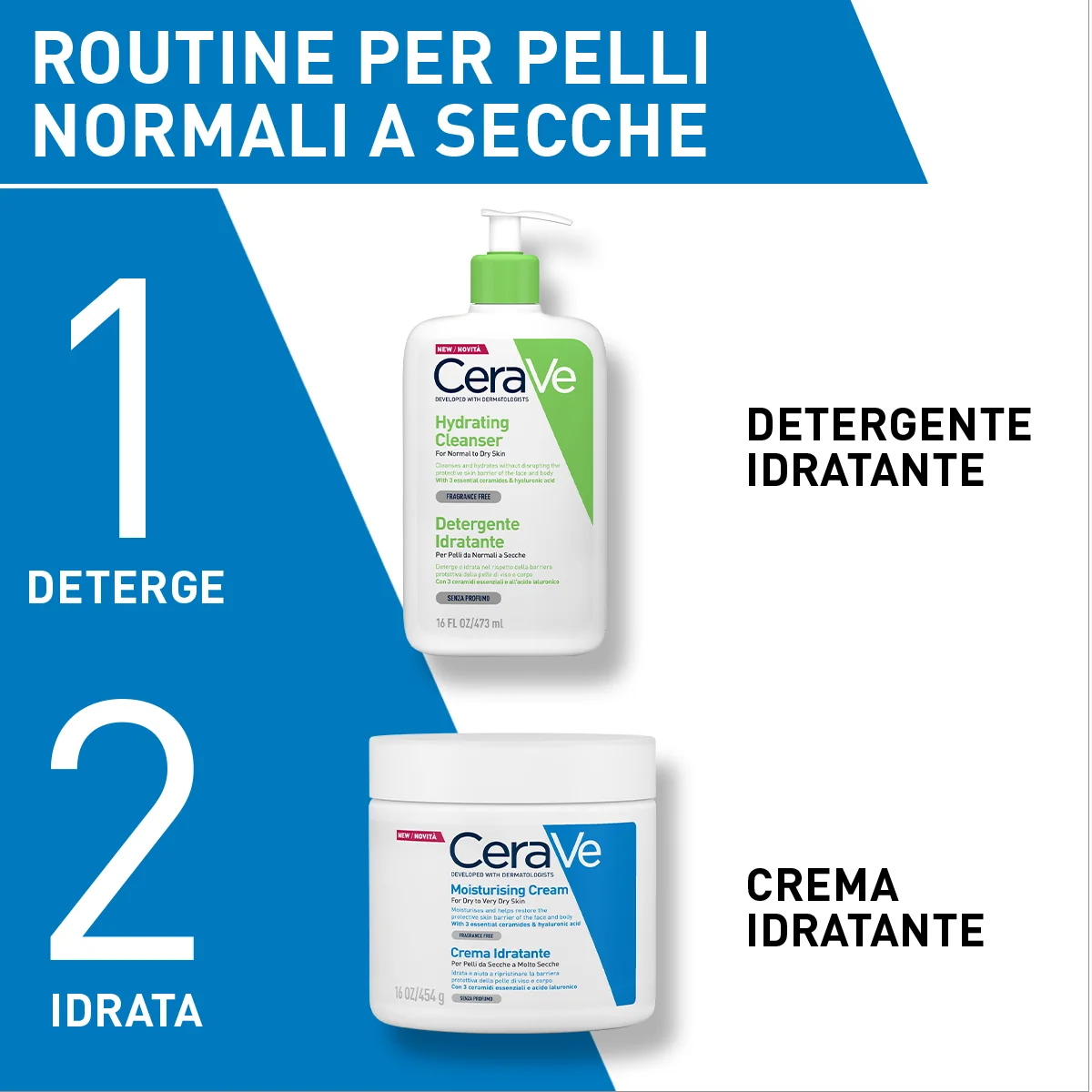 Cerave Crema Idratante 48h 454 g Idratazione Profonda per Pelle Secca e Molto Secca