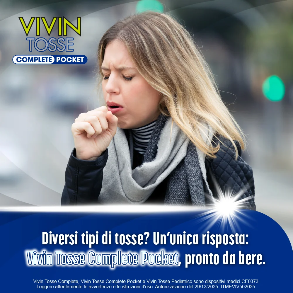 Vivin Tosse Complete 3 in 1 Complete Pocket 14 Stick Tosse Grassa, Secca e Mal di Gola