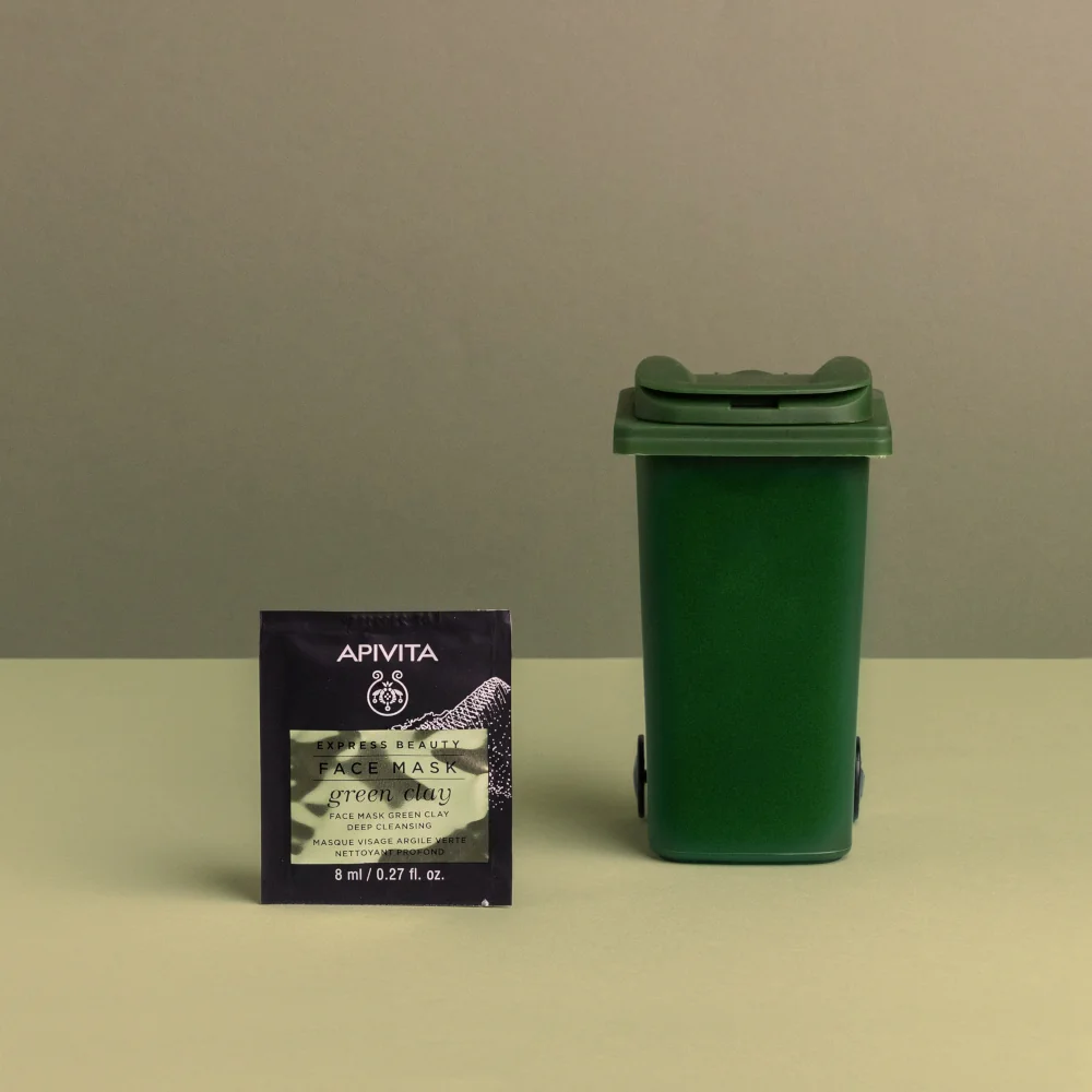 Apivita Express Green Clay 2 X 8 Ml Maschera Viso Detersione