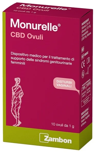 Monurelle Cbd 10 Ovuli 1 G Protezione e Idratazione Mucose Vaginali