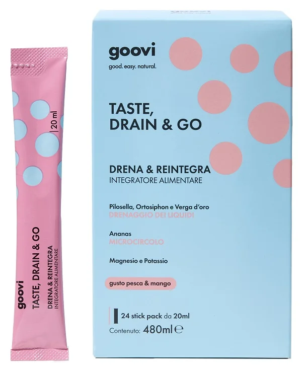 Goovi Taste Drain&Go Pesca&Mango 24 Stickpack