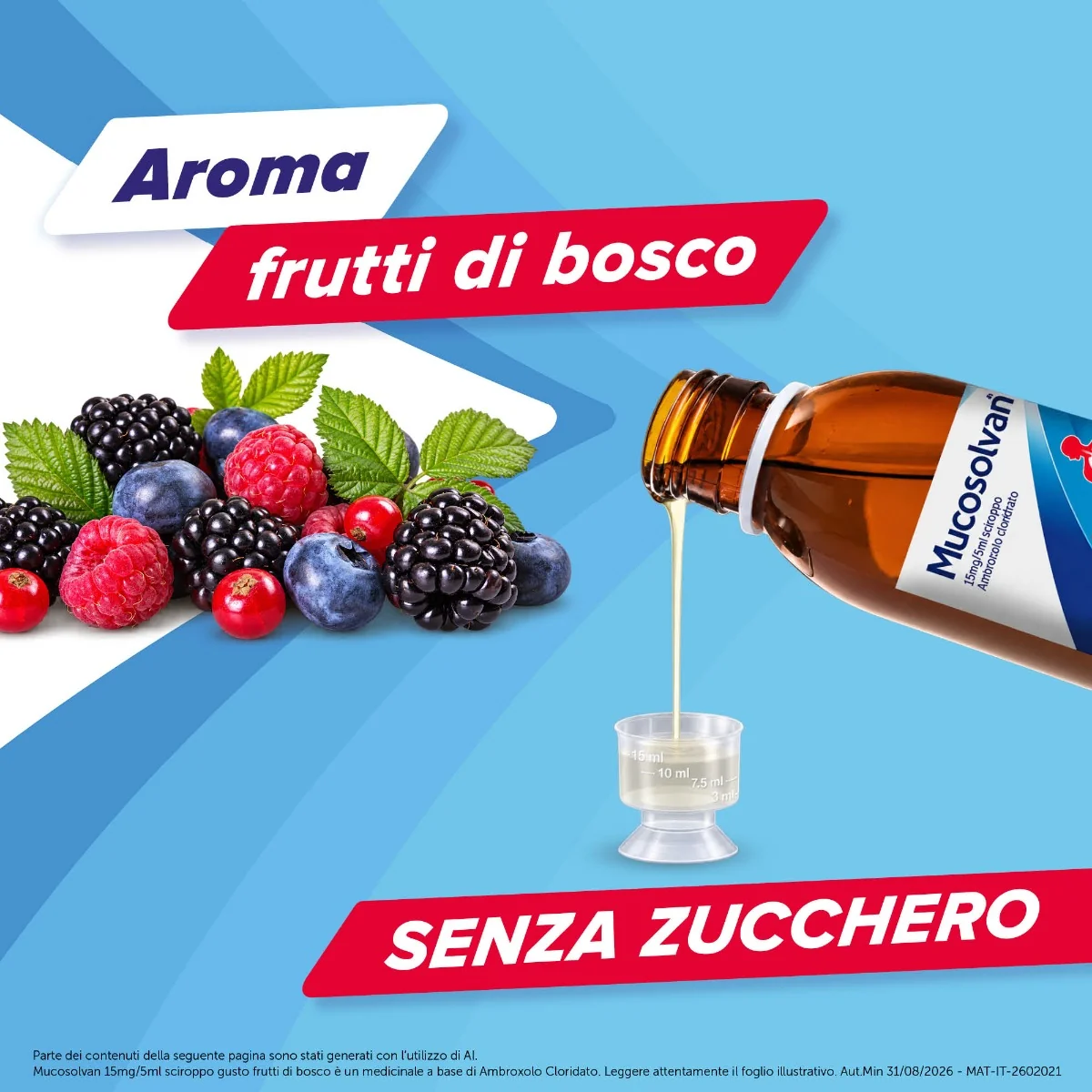 Mucosolvan Sciroppo Gusto Frutti di Bosco 15 mg/5 ml 200 ml Ambroxolo
