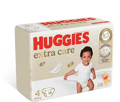 Huggies Extra Care Grande Misura 4 33 Pezzi Pannolini ipoallergenici