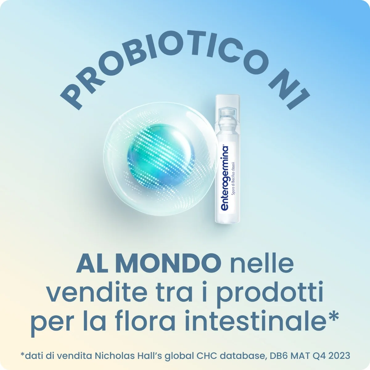 Enterogermina 2 Miliardi 10 Flaconcini Probiotici Contro la Diarrea