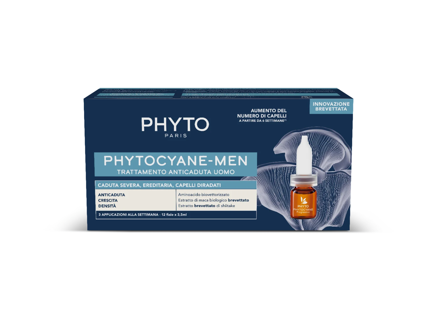 Phytocyane Fiale Uomo Caduta Severa 12 Fiale Per la Caduta dei Capelli Maschile